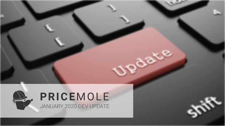 Pricemole dev update january 2020